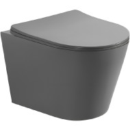 Унитаз Aquatek Вега AQ1905-MG подвесной Серый матовый с сиденьем Микролифт Унитаз Aquatek Вега AQ1905-MG подвесной Серый матовый с сиденьем Микролифт