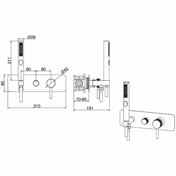 Смеситель для душа Allen Brau Priority 5.31009-00 Хром Смеситель для душа Allen Brau Priority 5.31009-00 Хром