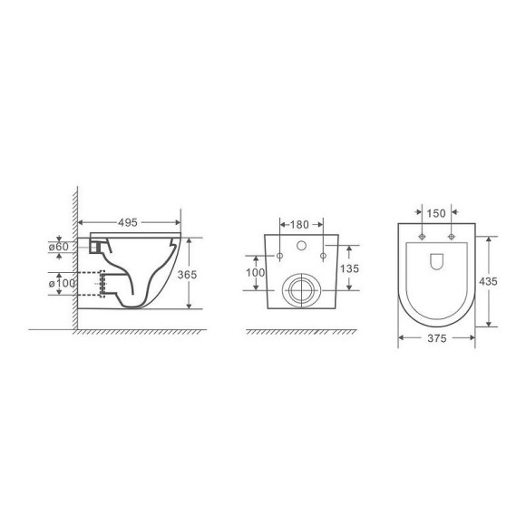 Унитаз Niagara Vista NG-9301 подвесной с сиденьем Микролифт Унитаз Niagara Vista NG-9301 подвесной с сиденьем Микролифт