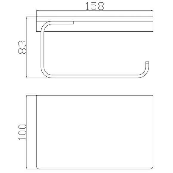 Держатель туалетной бумаги Rav Slezak Nil NLA0403 с полкой Хром Держатель туалетной бумаги Rav Slezak Nil NLA0403 с полкой Хром