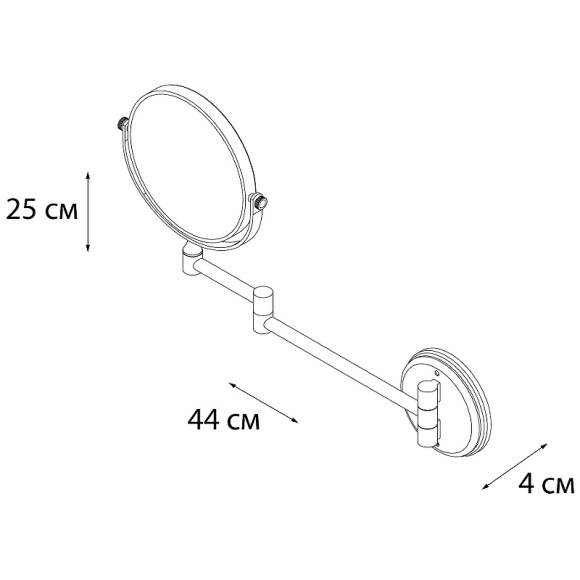 Косметическое зеркало Fixsen Hotel FX-31021G Золото-сатин Косметическое зеркало Fixsen Hotel FX-31021G Золото-сатин
