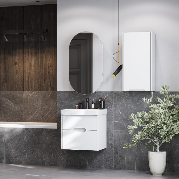 Подвесной шкаф Aquaton Оливия 35 R 1A254703OL01R Белый матовый Подвесной шкаф Aquaton Оливия 35 R 1A254703OL01R Белый матовый