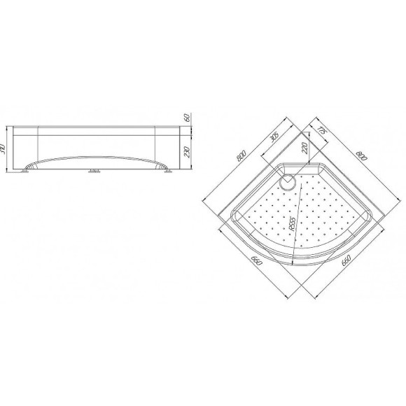 Акриловый поддон для душа Radomir 80x80x31 1-11-0-0-0-179 Белый Акриловый поддон для душа Radomir 80x80x31 1-11-0-0-0-179 Белый