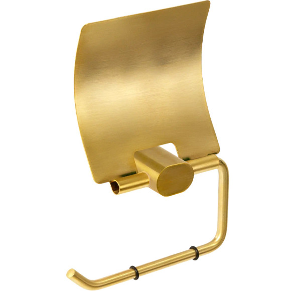 Держатель туалетной бумаги Remer Lounge LN60BG с крышкой Золото брашированное Держатель туалетной бумаги Remer Lounge LN60BG с крышкой Золото брашированное