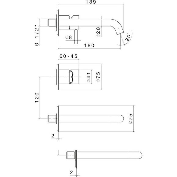 Смеситель для раковины Kerama Marazzi Eterna 69628EXKM.59.067 Брашированная медь Смеситель для раковины Kerama Marazzi Eterna 69628EXKM.59.067 Брашированная медь