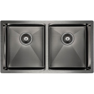 Кухонная мойка Paulmark Gerberg 78/2 Uni PM237844-GM Вороненая сталь Кухонная мойка Paulmark Gerberg 78/2 Uni PM237844-GM Вороненая сталь