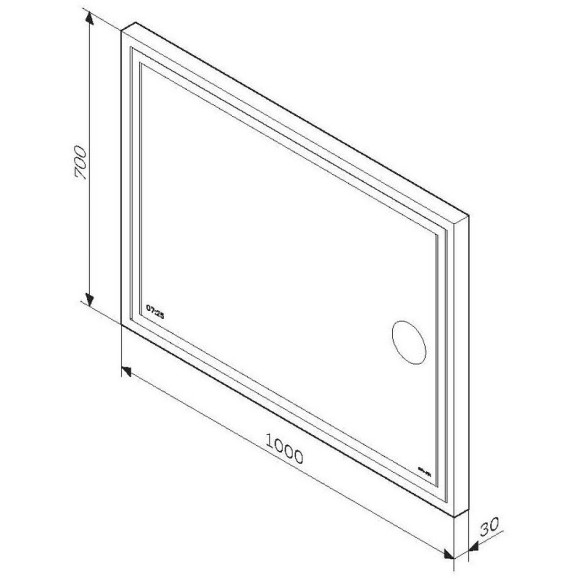 Зеркало AM.PM Gem 100 M91AMOX1003WG с подсветкой с механическим выключателем
