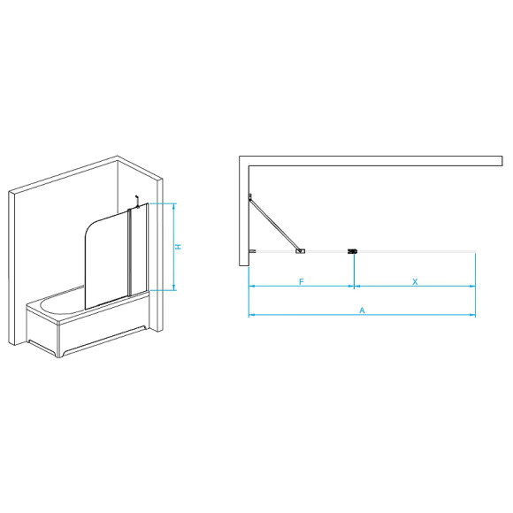 Шторка на ванну RGW Screens SC-011B 100х140 351101110-14 профиль Черный стекло прозрачное