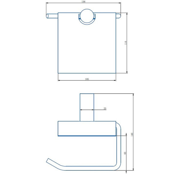 Держатель туалетной бумаги Haiba HB8403 с крышкой Нержавеющая сталь