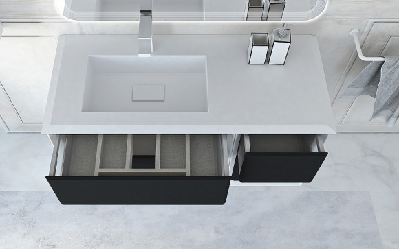 Тумба Cezares Bellagio 35 54718 подвесная Grafite