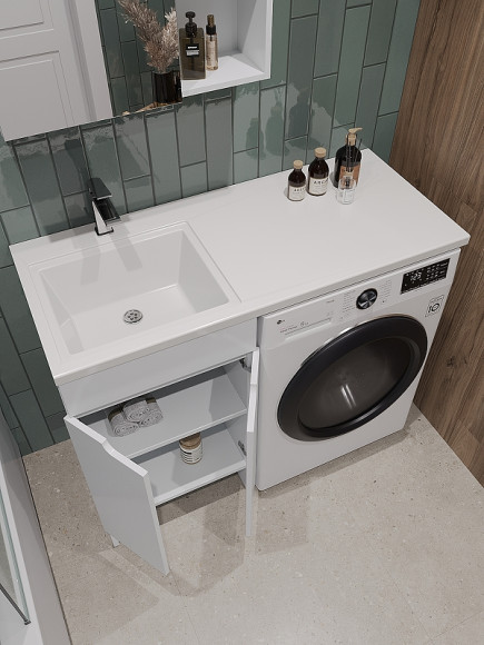 Тумба с раковиной Orange Kandy 110 L OPKD-110TUW+RAL Белый глянец Тумба с раковиной Orange Kandy 110 L OPKD-110TUW+RAL Белый глянец