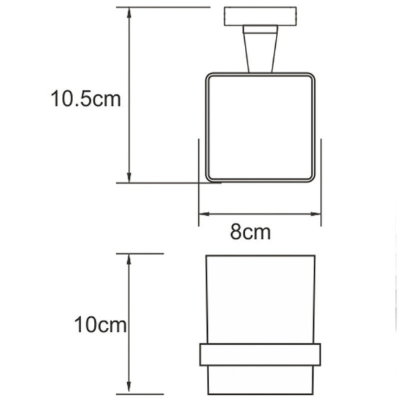 Стакан для зубных щеток WasserKRAFT Dill K-3928 Хром Стакан для зубных щеток WasserKRAFT Dill K-3928 Хром
