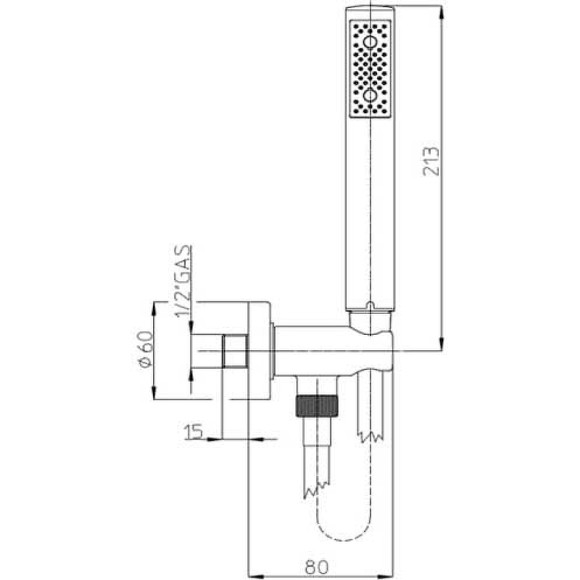 Душевой гарнитур Bossini Zen C12002C.045 Белый матовый Душевой гарнитур Bossini Zen C12002C.045 Белый матовый