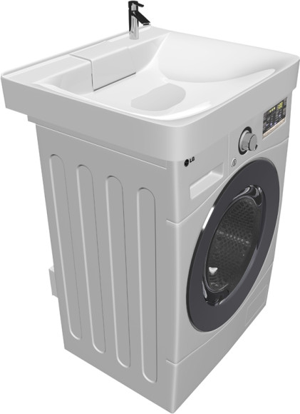 Раковина Marka One Laundry 600 на стиральную машину Белая Раковина Marka One Laundry 600 на стиральную машину Белая