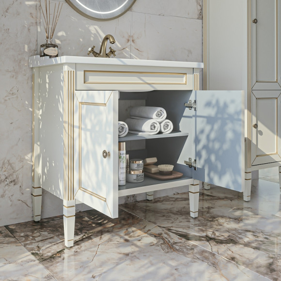 Тумба под раковину Caprigo Albion Promo 80 33312-В002 Бежевая матовая Тумба под раковину Caprigo Albion Promo 80 33312-В002 Бежевая матовая