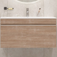 Тумба под раковину Velvex Pulsus 100 tp.PUL.PUL.100.1Y подвесная Дуб сонома