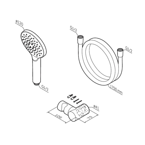 Душевой гарнитур AM.PM Like F0118022 Черный матовый Душевой гарнитур AM.PM Like F0118022 Черный матовый