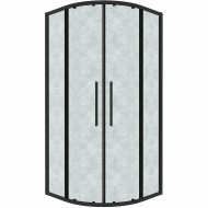 Душевой уголок Grossman Cosmo 80х80 301.K33.02.8080.21.02 профиль Черный матовый стекло шиншилла