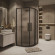 Душевой уголок Grossman Cosmo 80х80 301.K33.02.8080.21.02 профиль Черный матовый стекло шиншилла Душевой уголок Grossman Cosmo 80х80 301.K33.02.8080.21.02 профиль Черный матовый стекло шиншилла