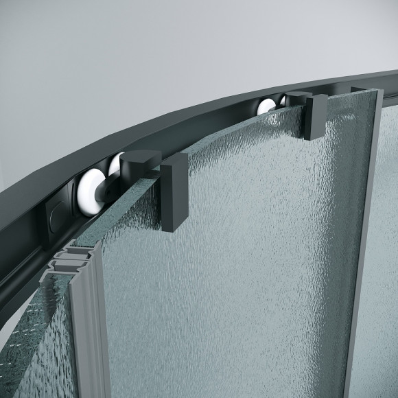 Душевой уголок Grossman Cosmo 80х80 301.K33.02.8080.21.02 профиль Черный матовый стекло шиншилла Душевой уголок Grossman Cosmo 80х80 301.K33.02.8080.21.02 профиль Черный матовый стекло шиншилла