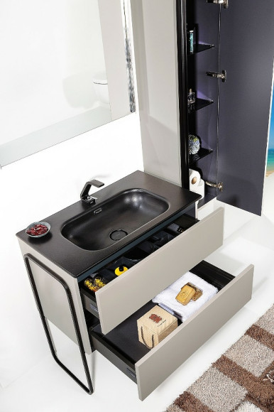 Тумба под раковину Boheme Armadi Art Vallessi 100 837-100-C mat подвесная Кашемир матовый