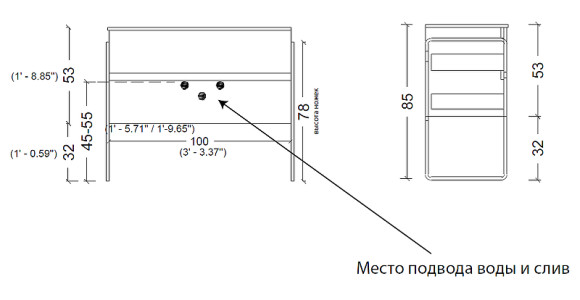 Тумба под раковину Boheme Armadi Art Vallessi 100 837-100-C mat подвесная Кашемир матовый