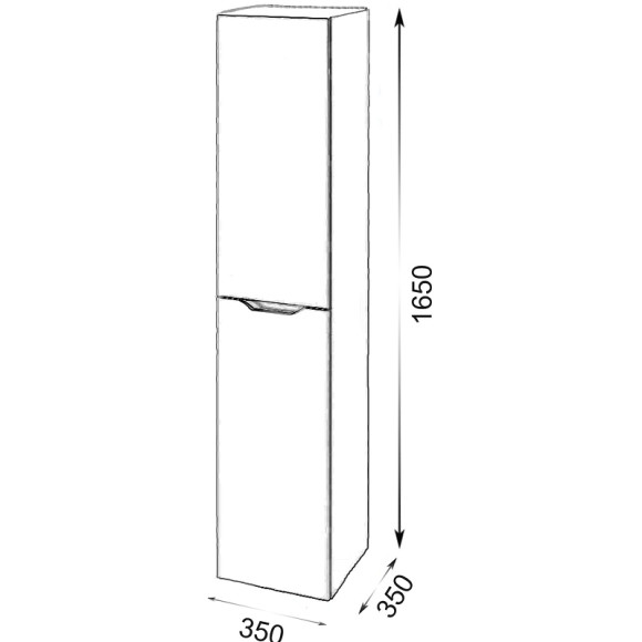 Шкаф пенал Orange Line 35 Li-35PuL подвесной Латте матовый Шкаф пенал Orange Line 35 Li-35PuL подвесной Латте матовый