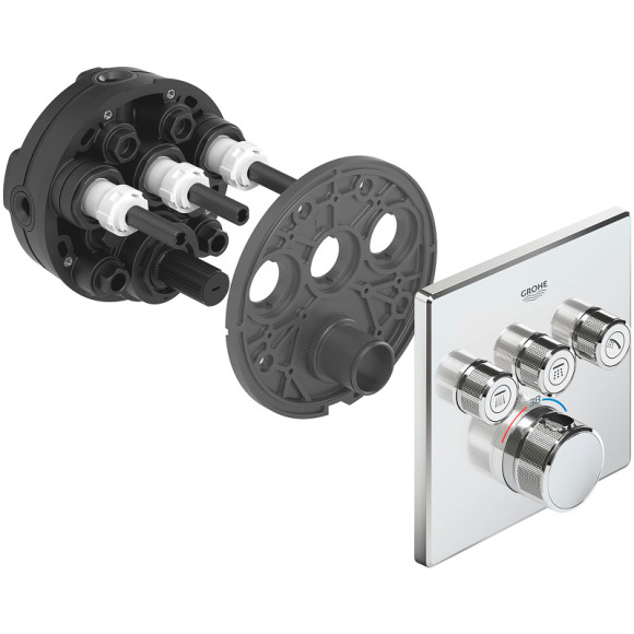 Смеситель для душа Grohe Grohtherm SmartControl 29126000 с термостатом Хром Смеситель для душа Grohe Grohtherm SmartControl 29126000 с термостатом Хром