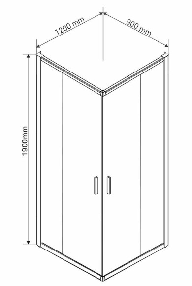 Душевой уголок Vincea Garda 120х90 VSS-1G9012CH профиль Хром стекло шиншилла