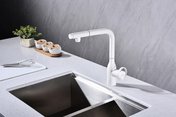 Смеситель для кухни Paulmark Urban Ur213104-431 Белый матовый