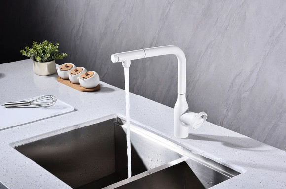 Смеситель для кухни Paulmark Urban Ur213104-431 Белый матовый