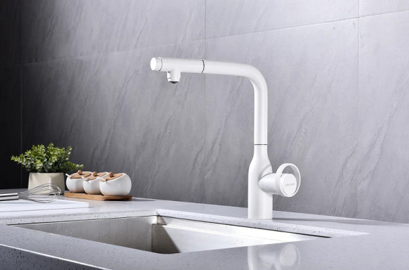 Смеситель для кухни Paulmark Urban Ur213104-431 Белый матовый