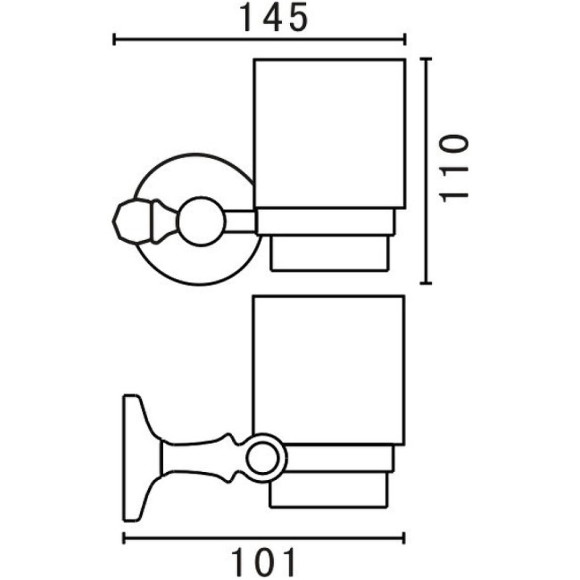 Стакан для зубных щеток Art&Max Antic AM-2668AL Хром Стакан для зубных щеток Art&Max Antic AM-2668AL Хром
