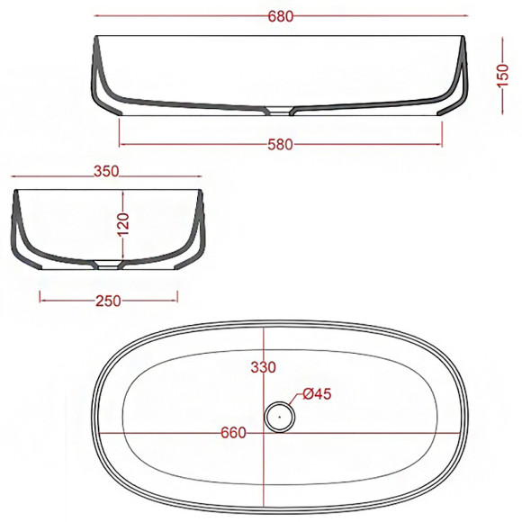 Раковина-чаша Artceram Cognac 68 COL005 05 00 Белая матовая