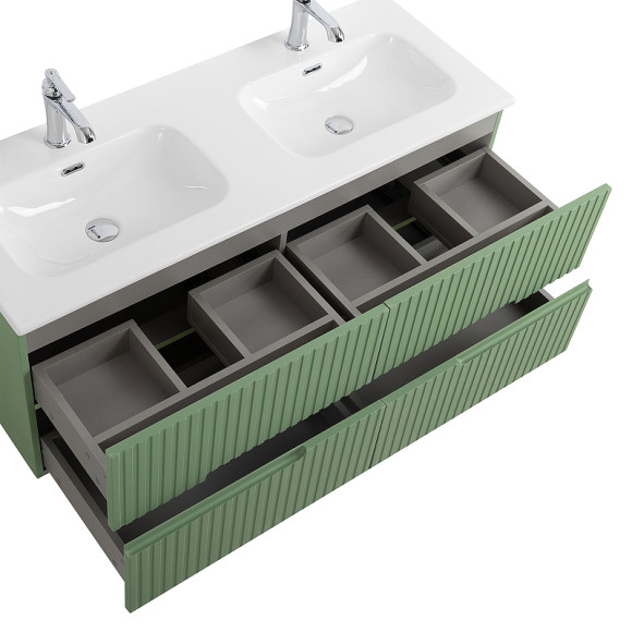 Тумба под раковину Cezares Duet-N 120 DUET-N-1200-4C-SO-2-PS-P подвесная Фисташковый Софт