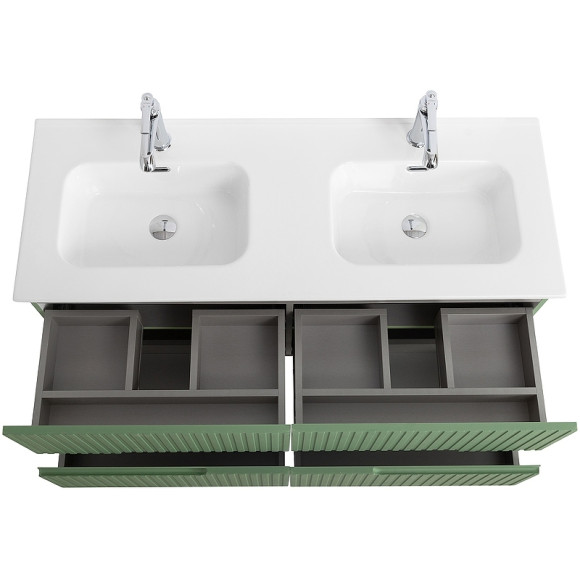 Тумба под раковину Cezares Duet-N 120 DUET-N-1200-4C-SO-2-PS-P подвесная Фисташковый Софт