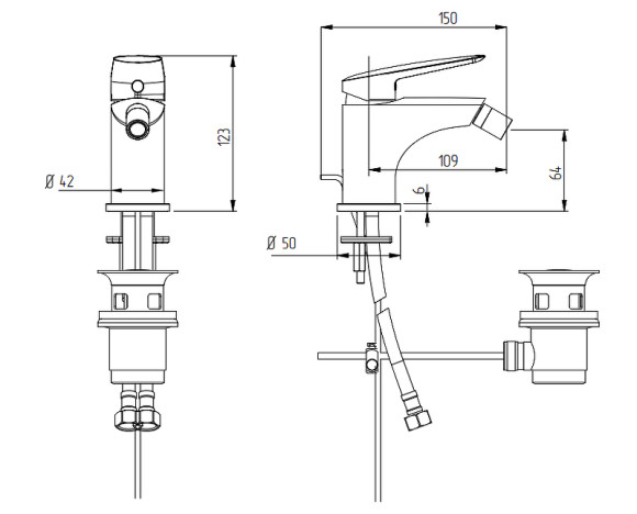 Смеситель для биде Migliore Laguna 26081 Хром Смеситель для биде Migliore Laguna 26081 Хром