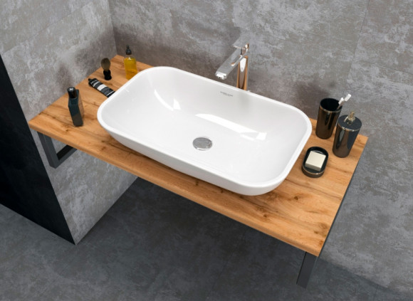 Столешница под раковину 1MarKa Grunge Loft 90 У85831 подвесная Дуб вотан