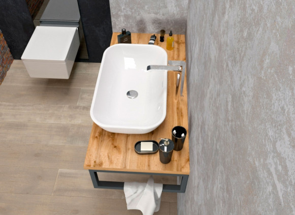 Столешница под раковину 1MarKa Grunge Loft 90 У85831 подвесная Дуб вотан