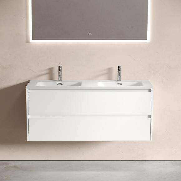 Тумба под раковину Sancos Libra 120 LB120-2W подвесная Белый глянец