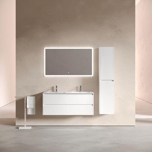 Тумба под раковину Sancos Libra 120 LB120-2W подвесная Белый глянец