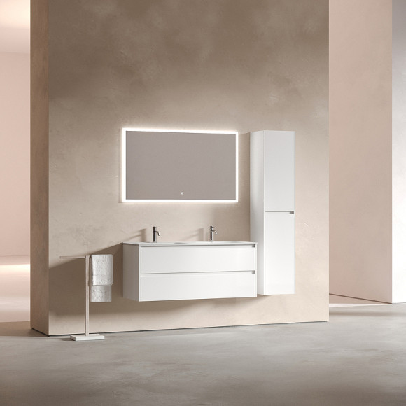 Тумба под раковину Sancos Libra 120 LB120-2W подвесная Белый глянец