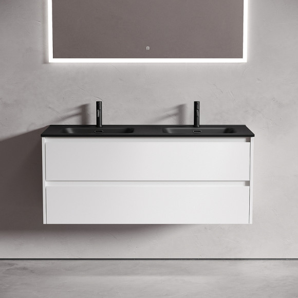 Тумба под раковину Sancos Libra 120 LB120-2W подвесная Белый глянец