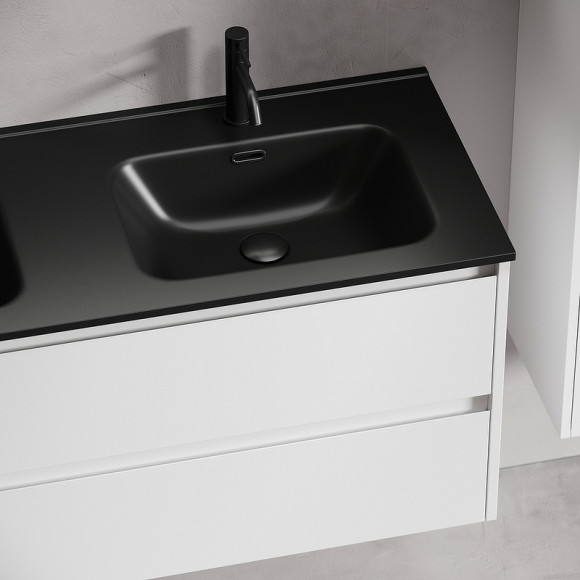 Тумба под раковину Sancos Libra 120 LB120-2W подвесная Белый глянец