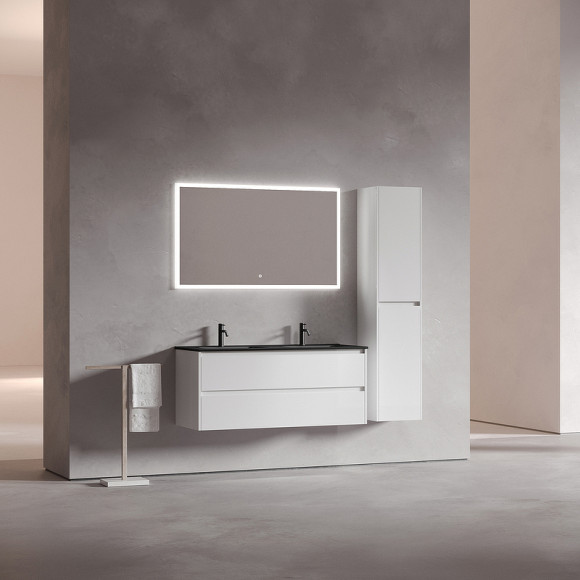 Тумба под раковину Sancos Libra 120 LB120-2W подвесная Белый глянец