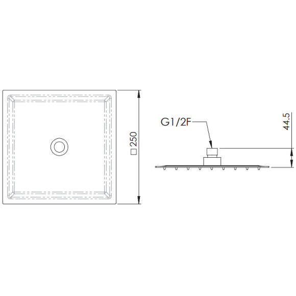 Верхний душ Remer 357UFS25X Хром Верхний душ Remer 357UFS25X Хром