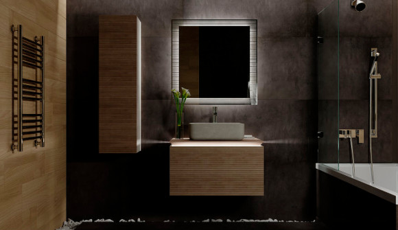 Зеркало Jorno Karat 80 Kar.02.80/P/W с подсветкой с бесконтактным выключателем