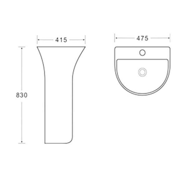 Раковина SantiLine 48 SL-4017 Белая Раковина SantiLine 48 SL-4017 Белая