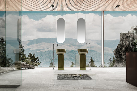 Раковина Abber Kristall 45 AT2702Vesuvian-H Оливковая Раковина Abber Kristall 45 AT2702Vesuvian-H Оливковая