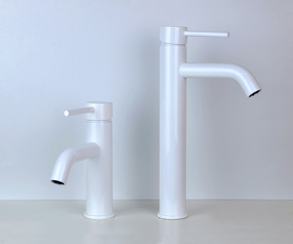 Смеситель для раковины Bronze de Luxe Scandi 1452W Белый глянцевый Смеситель для раковины Bronze de Luxe Scandi 1452W Белый глянцевый